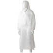 Disposable Polyethylene Hooded Ponchos White, 800mm x 1300mm x 30mu, 96 Pieces Box